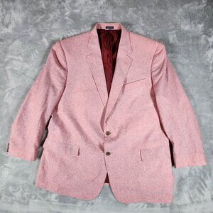 Stafford Linen Cotton Blazer 50 Reg Pink Business Event Easter Smart Casual Trip